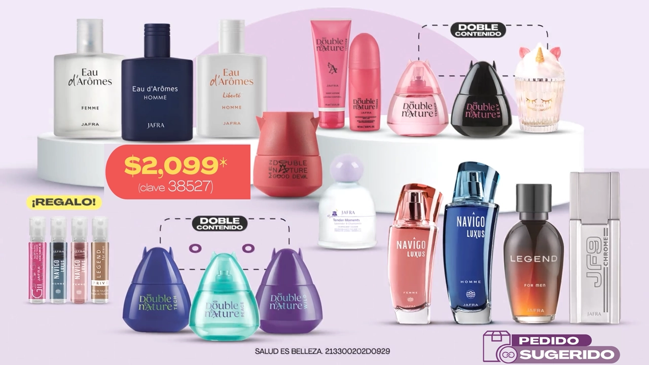 Pedido sugerido noviembre 2025: productos seleccionados y viales de muestra